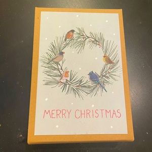 Set of 15 Beautiful Holiday Christmas Cards w Birds and Wreath Image Classic NWT